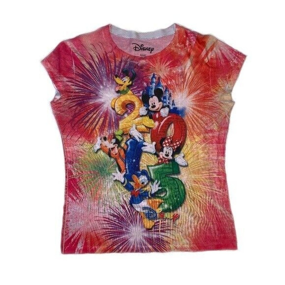 Disney Parks 2015 Tie Dye T Shirt WDW Walt Disney World Juniors Large‎